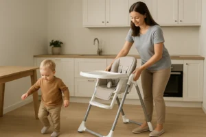 Kokoontaitettava syöttötuoli